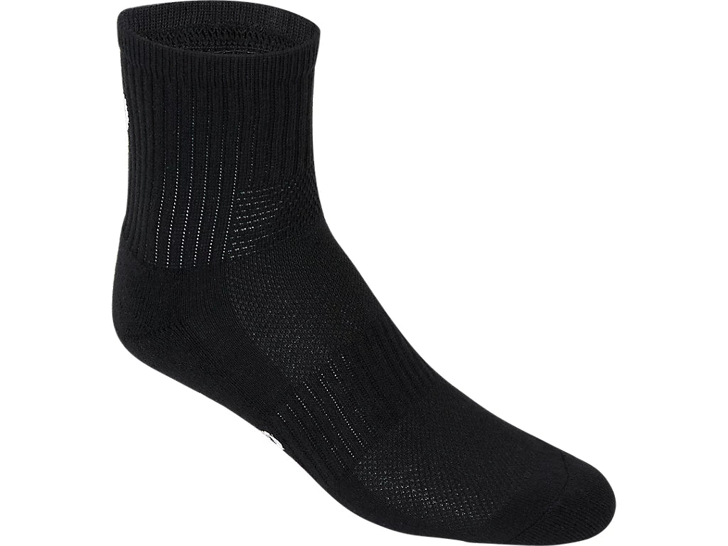 Asics black quarter socks top