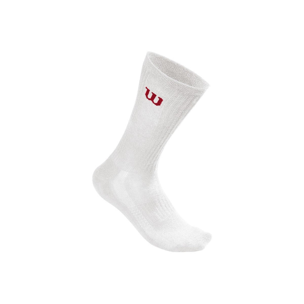 Wilson Men's Crew Sock White (3 pairs)