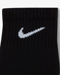 Nike Everyday Cushioned Quarter Socks (3 Pairs) Black