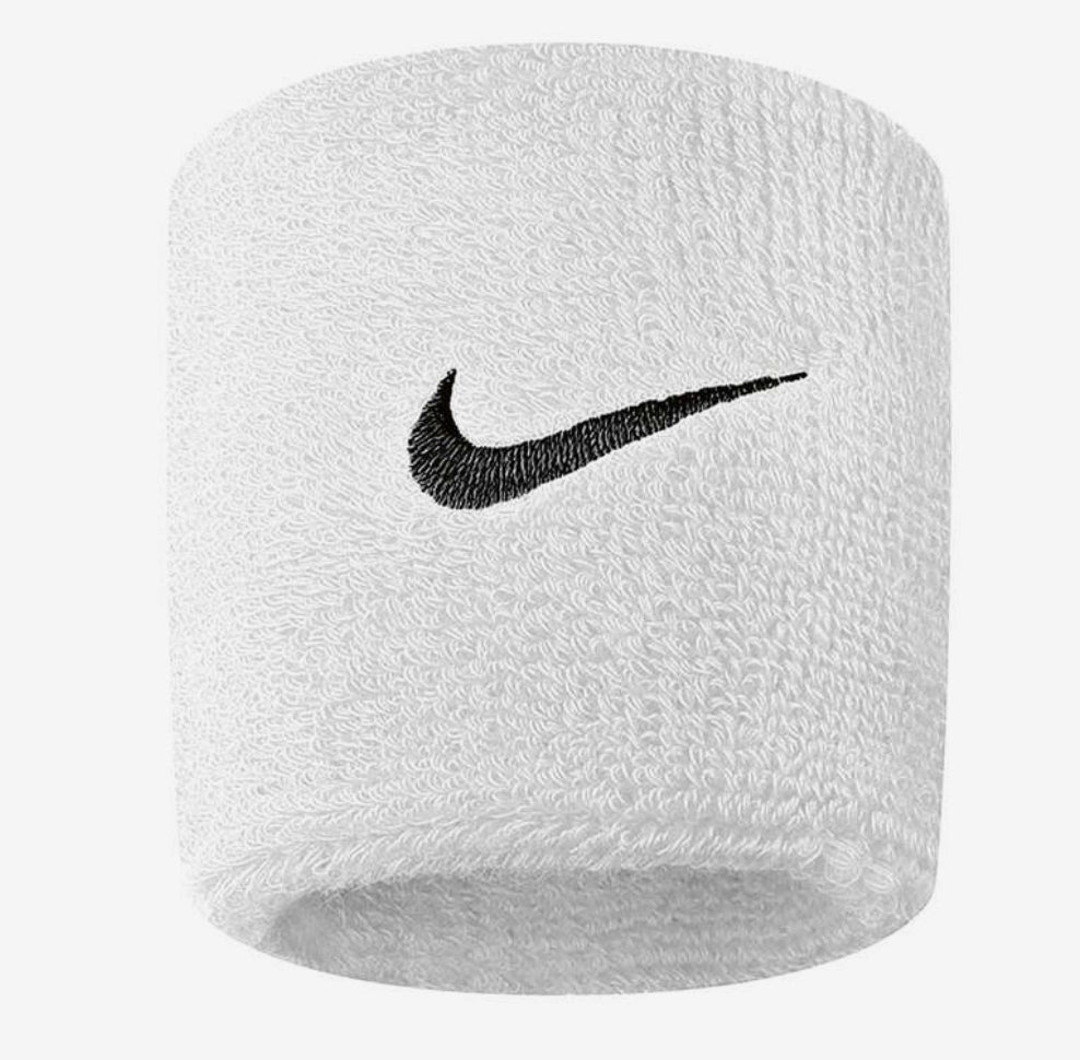 Nike Swoosh Wristband (2 Pack) White