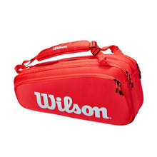 Load image into Gallery viewer, Wilson Super Tour 6 Racquet Bag (Red)
