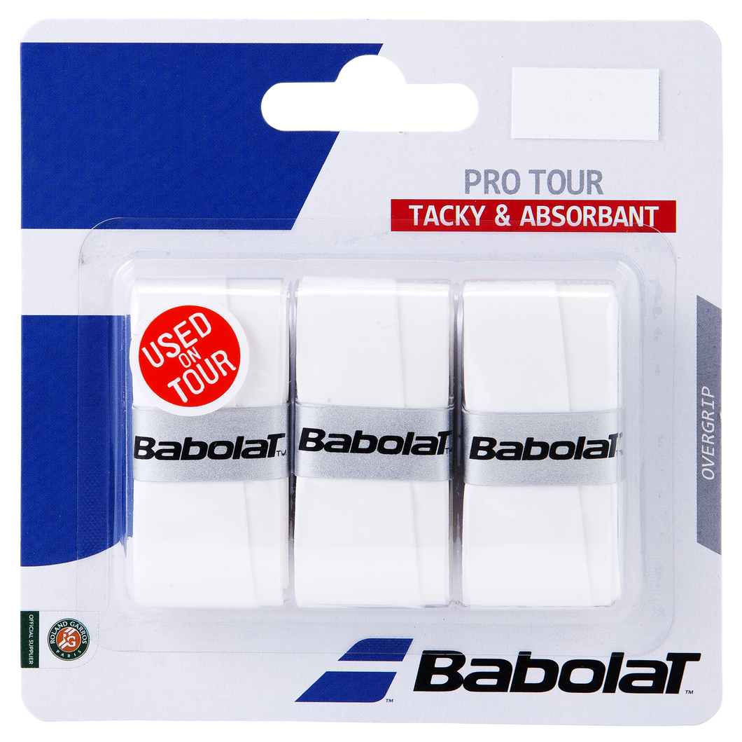 Babolat Pro Tour Overgrips White (3 Pack)