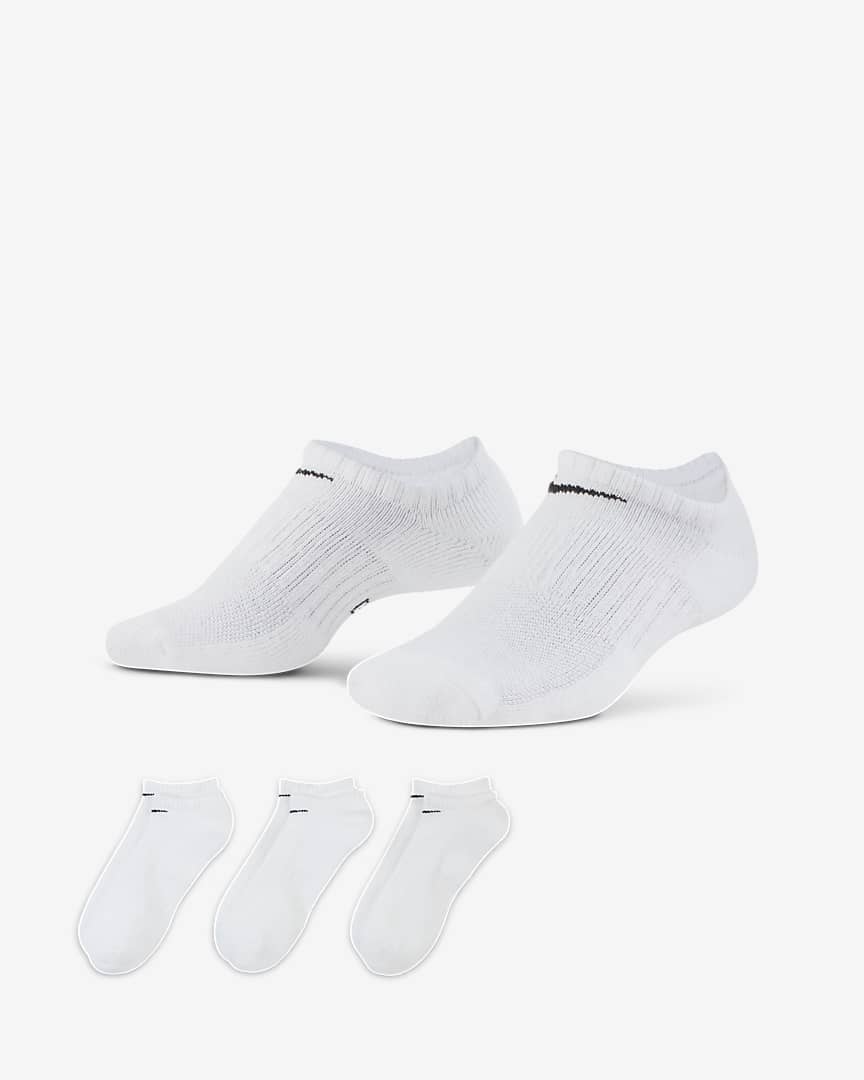 Nike Everyday Cushioned Training No-Show Socks (3 Pairs) White