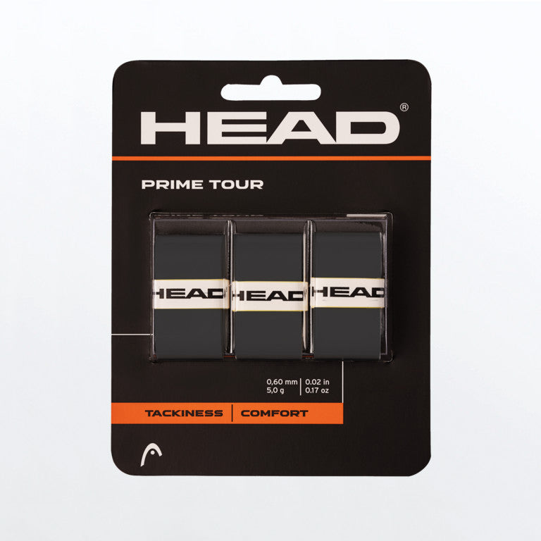 Head Prime Tour Overgrip Black (3 Pack)