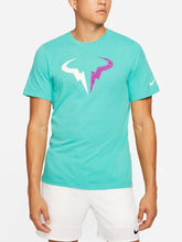 Load image into Gallery viewer, Nike Mens Dri-FIT Rafa Tennis T-Shirt (Turquoise Green)
