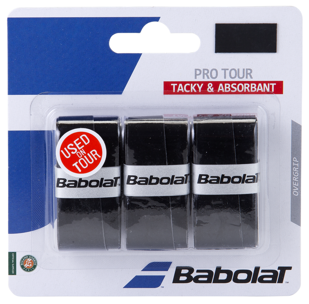 Babolat Pro Tour Overgrips Black (3 Pack)